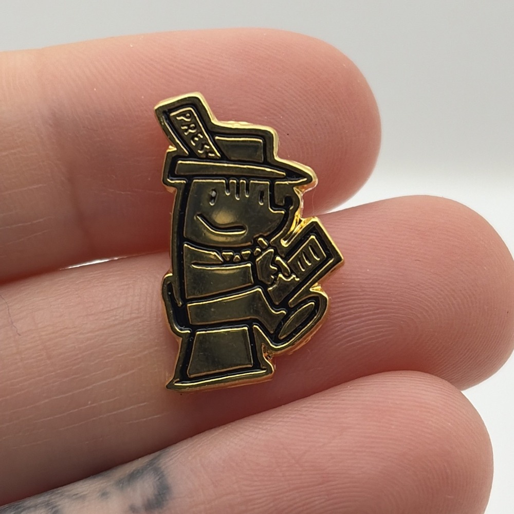 1992 Barcelona Summer Olympics Cobi Mascot Press Journalist Lapel Hat Pin